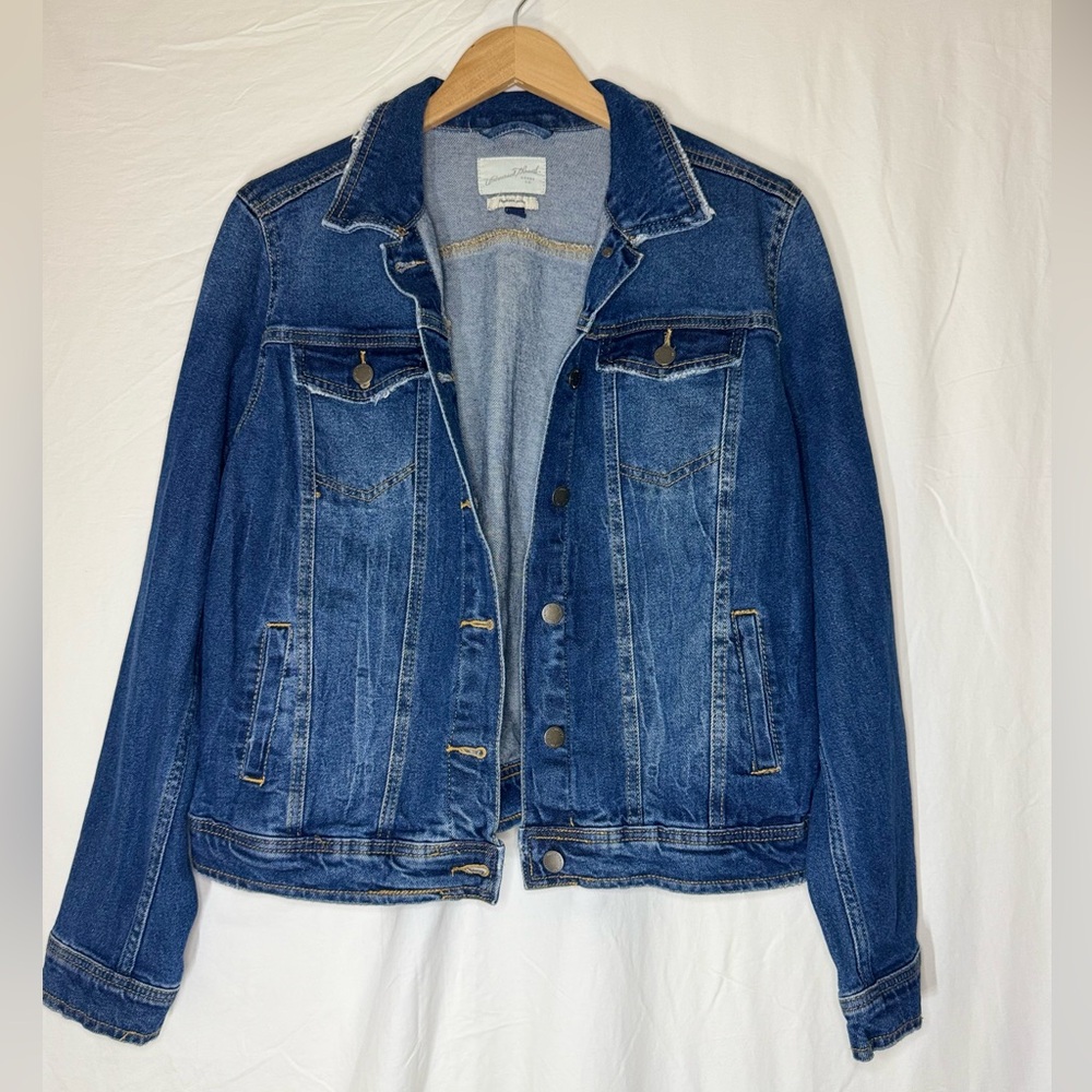 Universal Thread Blue Jean Jacket with Cropped Length